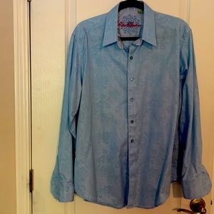 Robert Graham Blue long sleeve dress / casual shirt